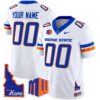 Boise State Broncos 2024 Home Patch Vapor Limited Custom Jersey – All Stitched – White Jersey