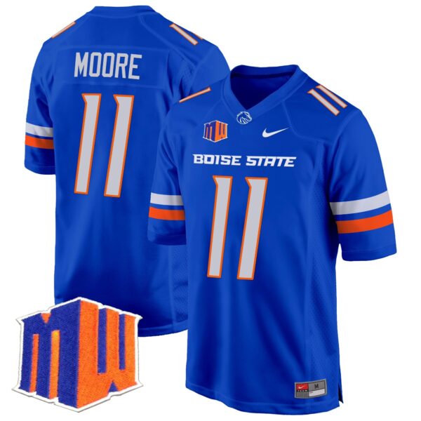 Boise State Broncos 2024 Game Jersey – All Stitched – Royal – Kellen Moore Jersey