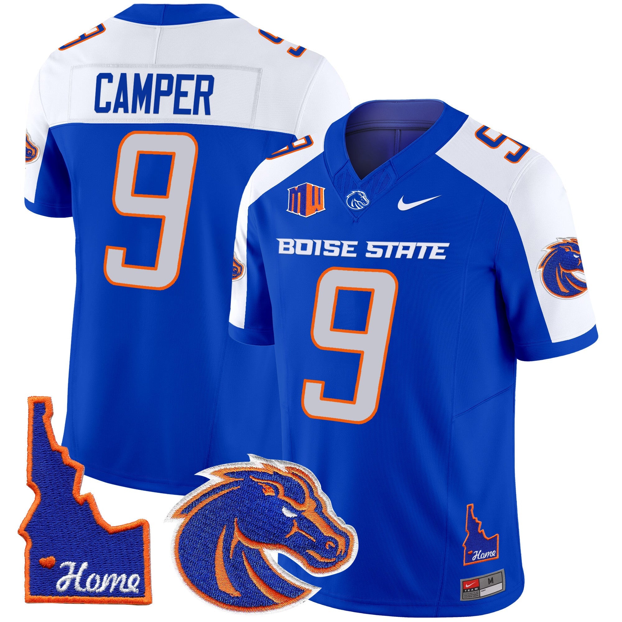 Boise State Broncos 2024 Home Patch Vapor Limited Jersey – All Stitched – Royal Alternate – Cameron Camper Jersey