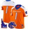 Boise State Broncos 2024 Home Patch Vapor Limited Jersey – All Stitched – Orange Alternate – #1 Team Jersey