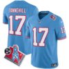 Titans 1997 Throwback Limited Vapor Jersey V2 – All Stitched – Light Blue – Ryan Tannehill Jersey