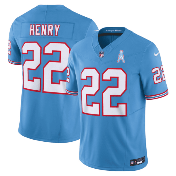 Tennessee Titans Throwback Jersey – All Stitched – Derrick Henry Jersey