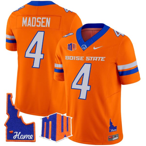 Boise State Broncos 2024 Home Patch Vapor Limited Jersey – All Stitched – Orange – Maddux Madsen Jersey