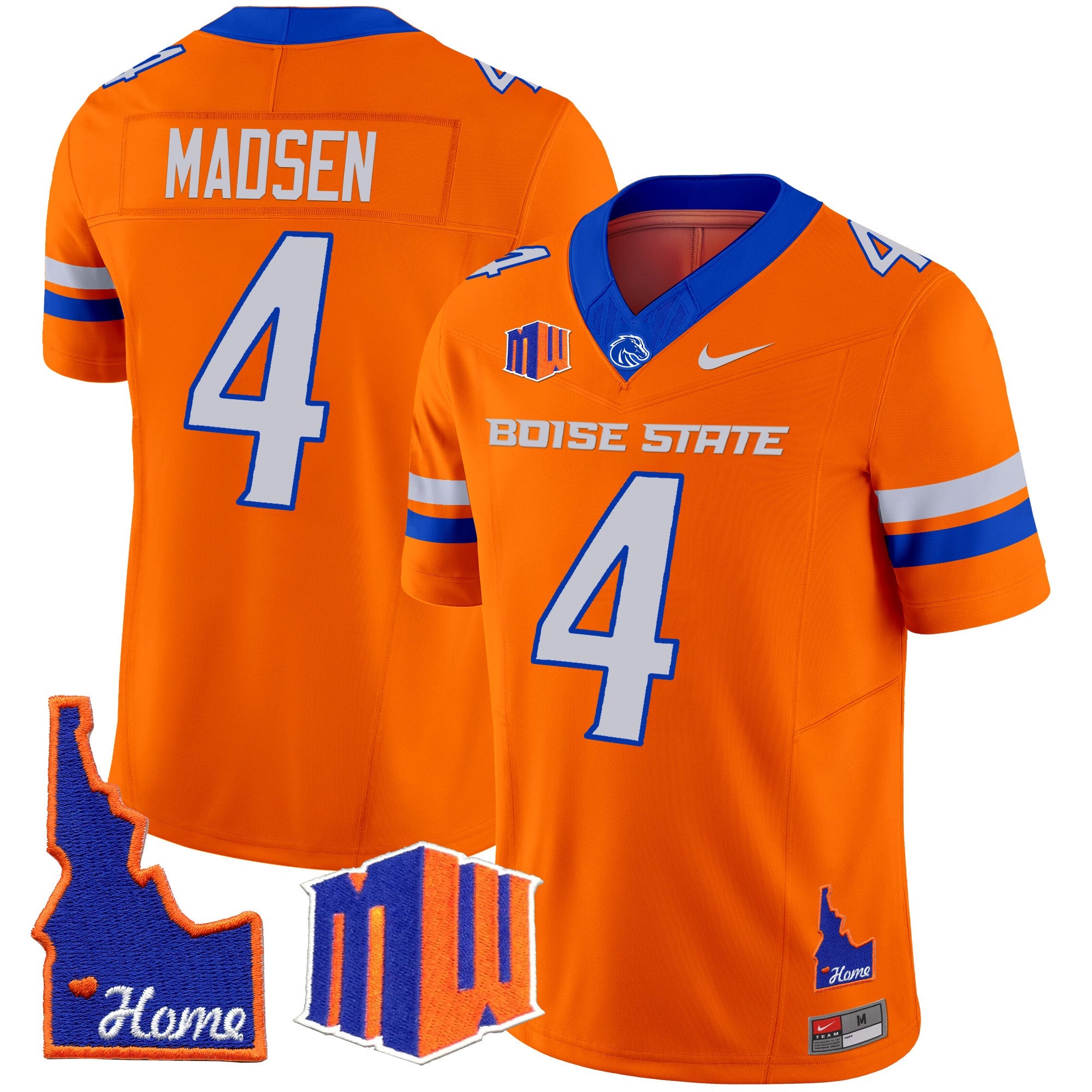 Boise State Broncos 2024 Home Patch Vapor Limited Jersey – All Stitched – Orange – Maddux Madsen Jersey