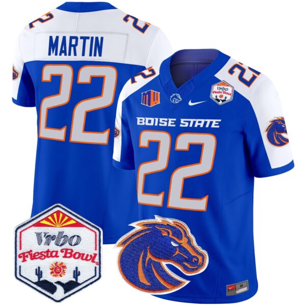 Boise State Broncos 2024 The Fiesta Bowl Patch Vapor Limited Jersey – All Stitched – Royal Alternate – Doug Martin Jersey