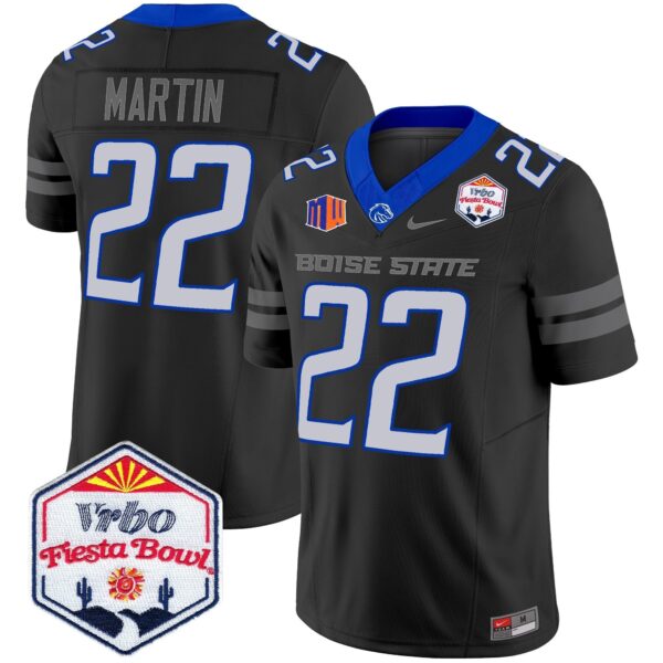 Boise State Broncos 2024 The Fiesta Bowl Patch Vapor Limited Jersey – All Stitched – Black – Doug Martin Jersey