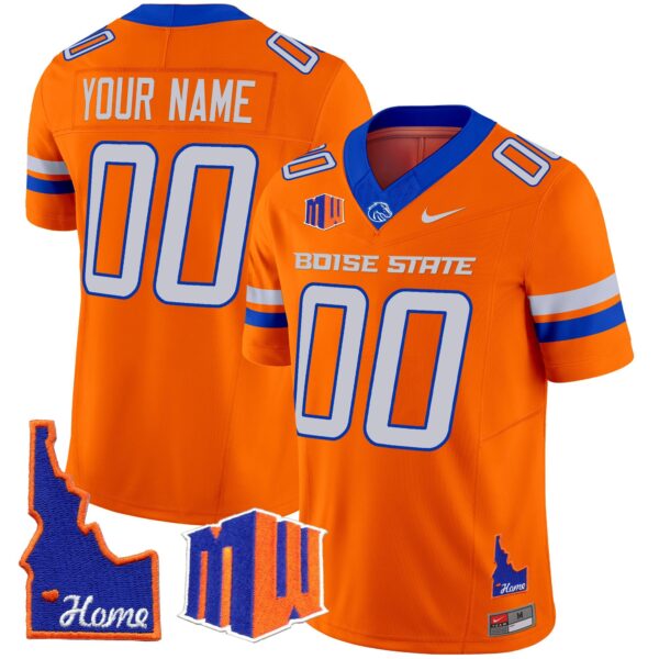 Boise State Broncos 2024 Home Patch Vapor Limited Custom Jersey – All Stitched – Orange Jersey