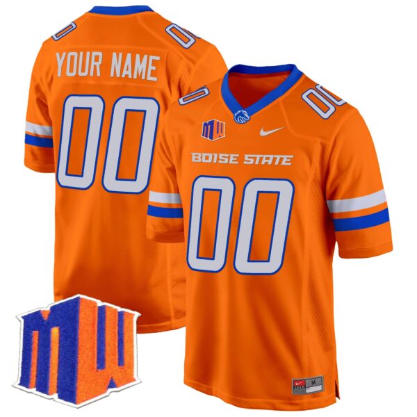 Boise State Broncos 2024 Game Custom Jersey – All Stitched – Orange Jersey