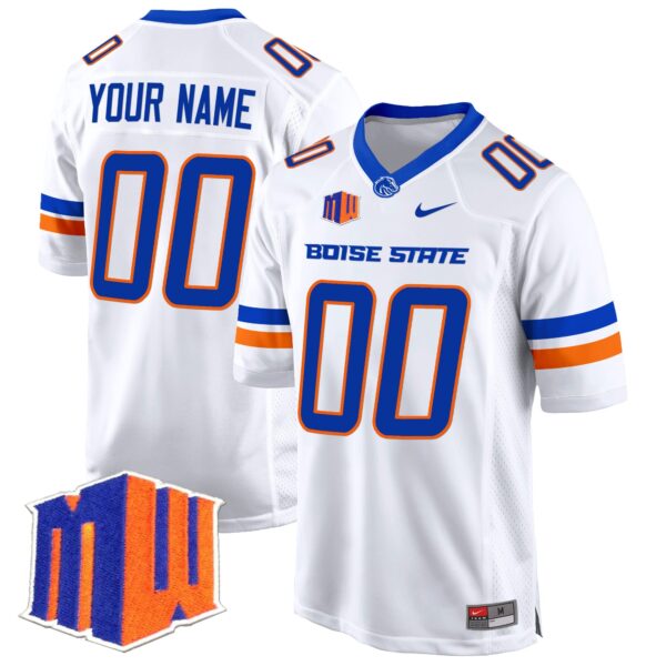 Boise State Broncos 2024 Game Custom Jersey – All Stitched – White Jersey