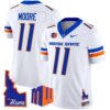 Boise State Broncos 2024 Home Patch Vapor Limited Jersey – All Stitched – White – Kellen Moore Jersey
