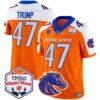 Boise State Broncos 2024 The Fiesta Bowl Patch Vapor Limited Jersey – All Stitched – Orange Alternate – Donald Trump Jersey