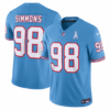 Tennessee Titans Throwback Jersey – All Stitched – Jeffery Simmons Jersey