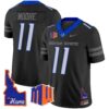 Boise State Broncos 2024 Home Patch Vapor Limited Jersey – All Stitched – Black – Kellen Moore Jersey