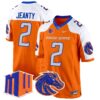 Boise State Broncos 2024 Game Jersey – All Stitched – Orange Alternate – Ashton Jeanty Jersey