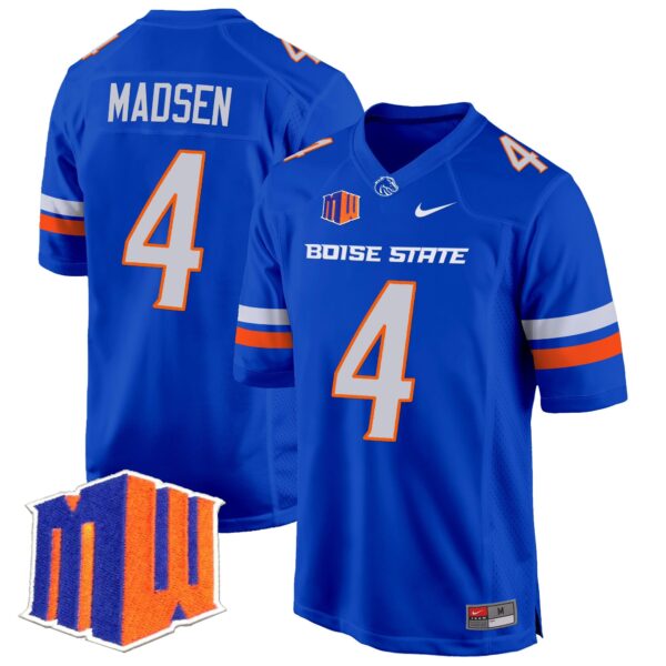 Boise State Broncos 2024 Game Jersey – All Stitched – Royal – Maddux Madsen Jersey
