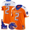 Boise State Broncos 2024 Home Patch Vapor Limited Jersey – All Stitched – Orange Alternate – Ashton Jeanty Jersey