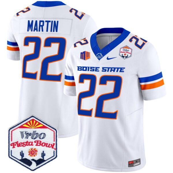 Boise State Broncos 2024 The Fiesta Bowl Patch Vapor Limited Jersey – All Stitched – White – Doug Martin Jersey