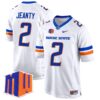 Boise State Broncos 2024 Game Jersey – All Stitched – White – Ashton Jeanty Jersey