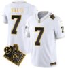 Titans 1997 Throwback Gold Vapor Jersey – All Stitched – White Gold – Malik Willis Jersey