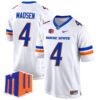 Boise State Broncos 2024 Game Jersey – All Stitched – White – Maddux Madsen Jersey