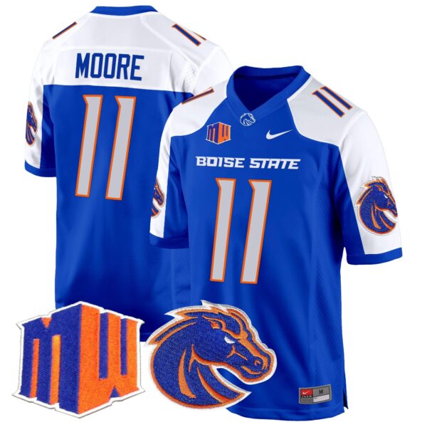 Boise State Broncos 2024 Game Jersey – All Stitched – Royal Alternate – Kellen Moore Jersey