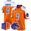 Boise State Broncos 2024 Game Jersey – All Stitched – Orange Alternate – Cameron Camper Jersey