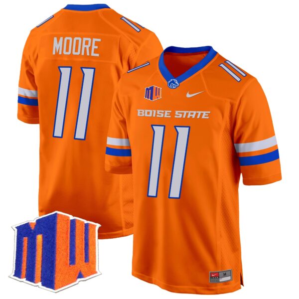 Boise State Broncos 2024 Game Jersey – All Stitched – Orange – Kellen Moore Jersey
