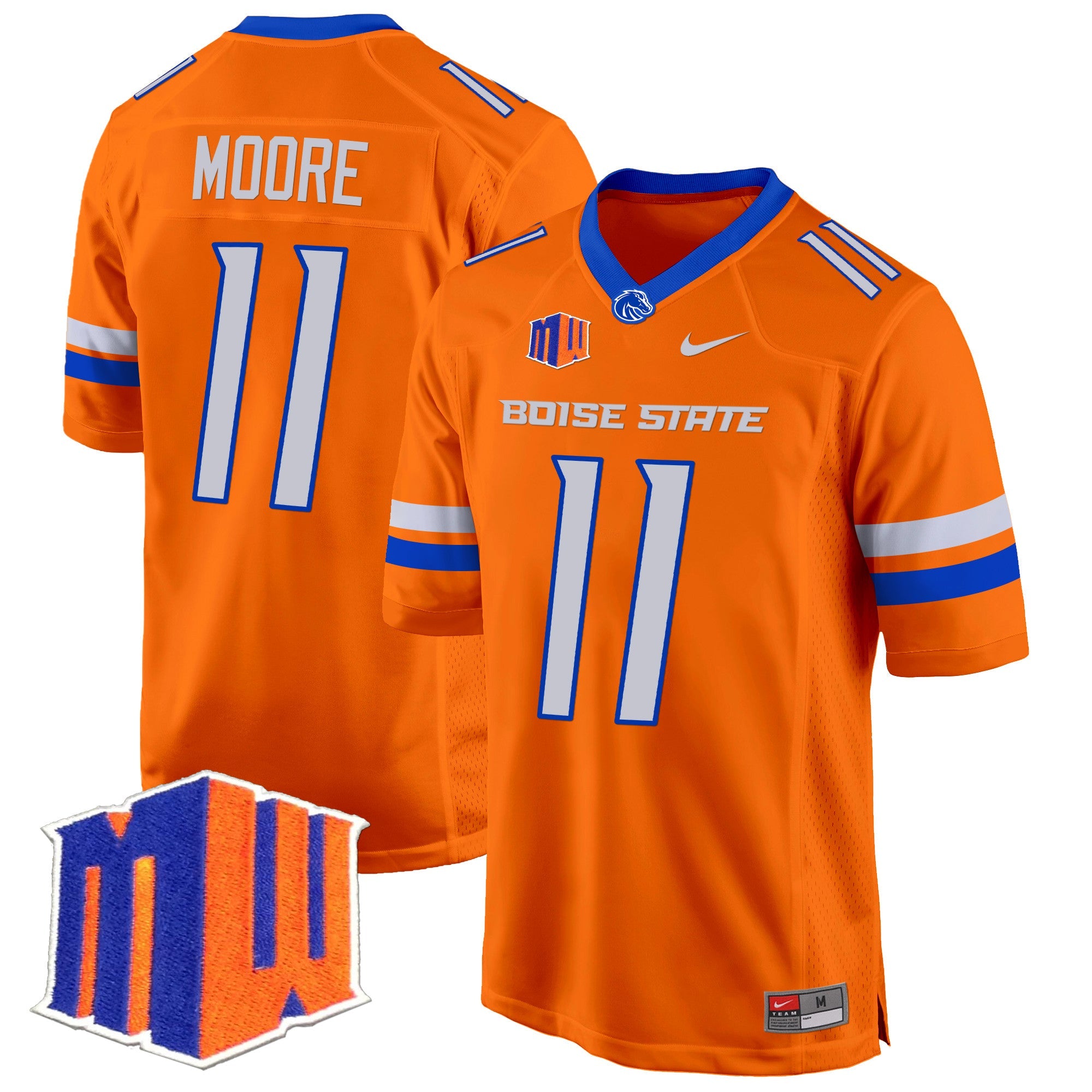 Boise State Broncos 2024 Game Jersey – All Stitched – Orange – Kellen Moore Jersey