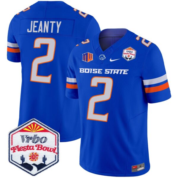 Boise State Broncos 2024 The Fiesta Bowl Patch Vapor Limited Jersey – All Stitched – Royal – Ashton Jeanty Jersey