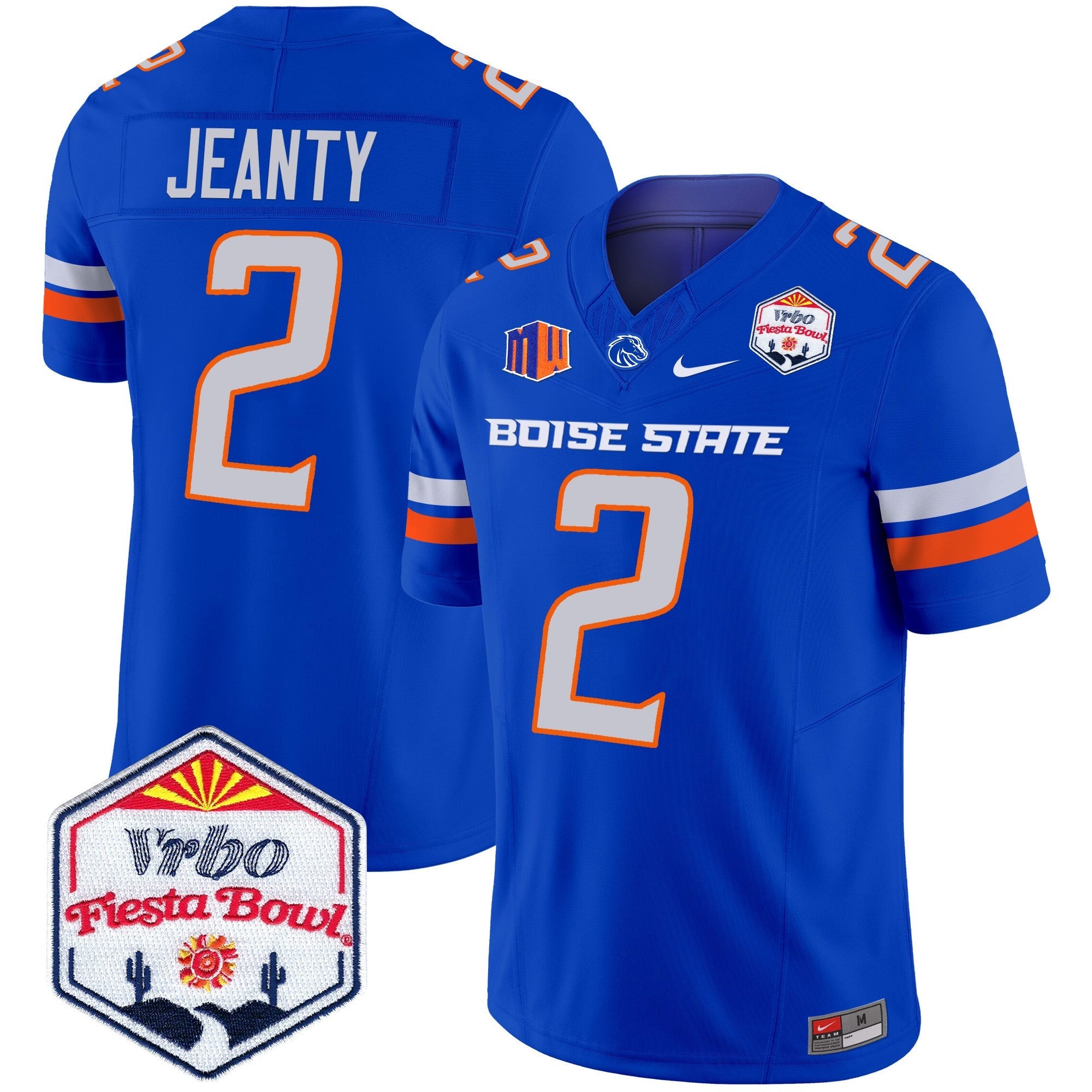 Boise State Broncos 2024 The Fiesta Bowl Patch Vapor Limited Jersey – All Stitched – Royal – Ashton Jeanty Jersey