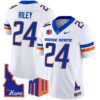 Boise State Broncos 2024 Home Patch Vapor Limited Jersey – All Stitched – White – Dylan Riley Jersey