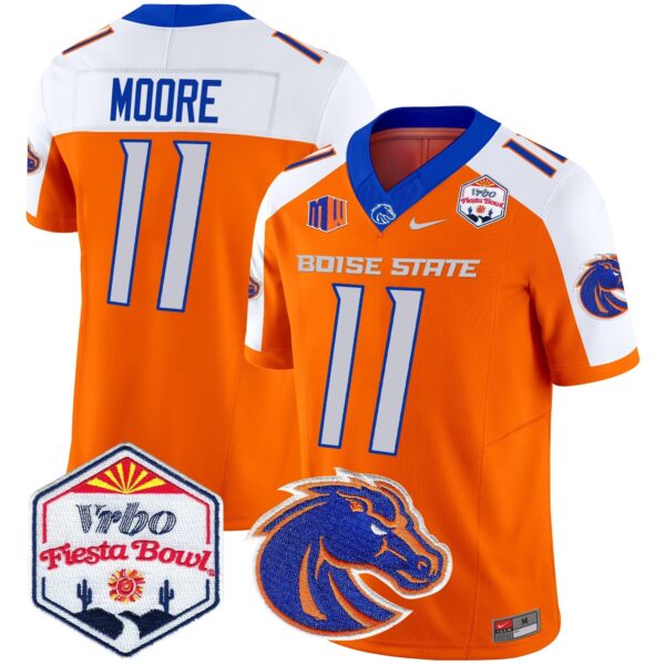 Boise State Broncos 2024 The Fiesta Bowl Patch Vapor Limited Jersey – All Stitched – Orange Alternate – Kellen Moore Jersey