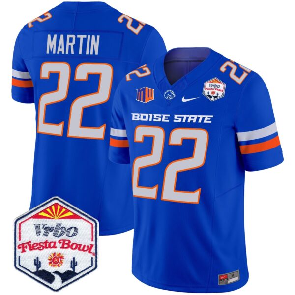 Boise State Broncos 2024 The Fiesta Bowl Patch Vapor Limited Jersey – All Stitched – Royal – Doug Martin Jersey