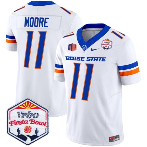 Boise State Broncos 2024 The Fiesta Bowl Patch Vapor Limited Jersey – All Stitched – White – Kellen Moore Jersey