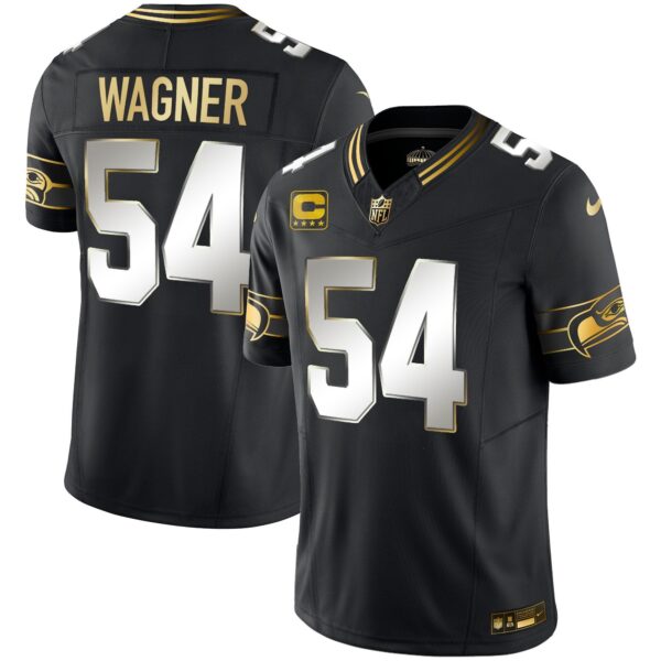 Seahawks Throwback & Gold Vapor Limited Jersey – All Stitched – Black Limited – Bobby Wagner Jersey