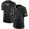 Seahawks Throwback & Gold Vapor Limited Jersey – All Stitched – Black Gold – 12th Fan Jersey
