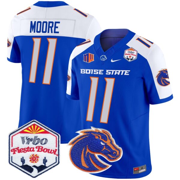 Boise State Broncos 2024 The Fiesta Bowl Patch Vapor Limited Jersey – All Stitched – Royal Alternate – Kellen Moore Jersey