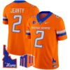 Boise State Broncos 2024 Home Patch Vapor Limited Jersey – All Stitched – Orange – Ashton Jeanty Jersey