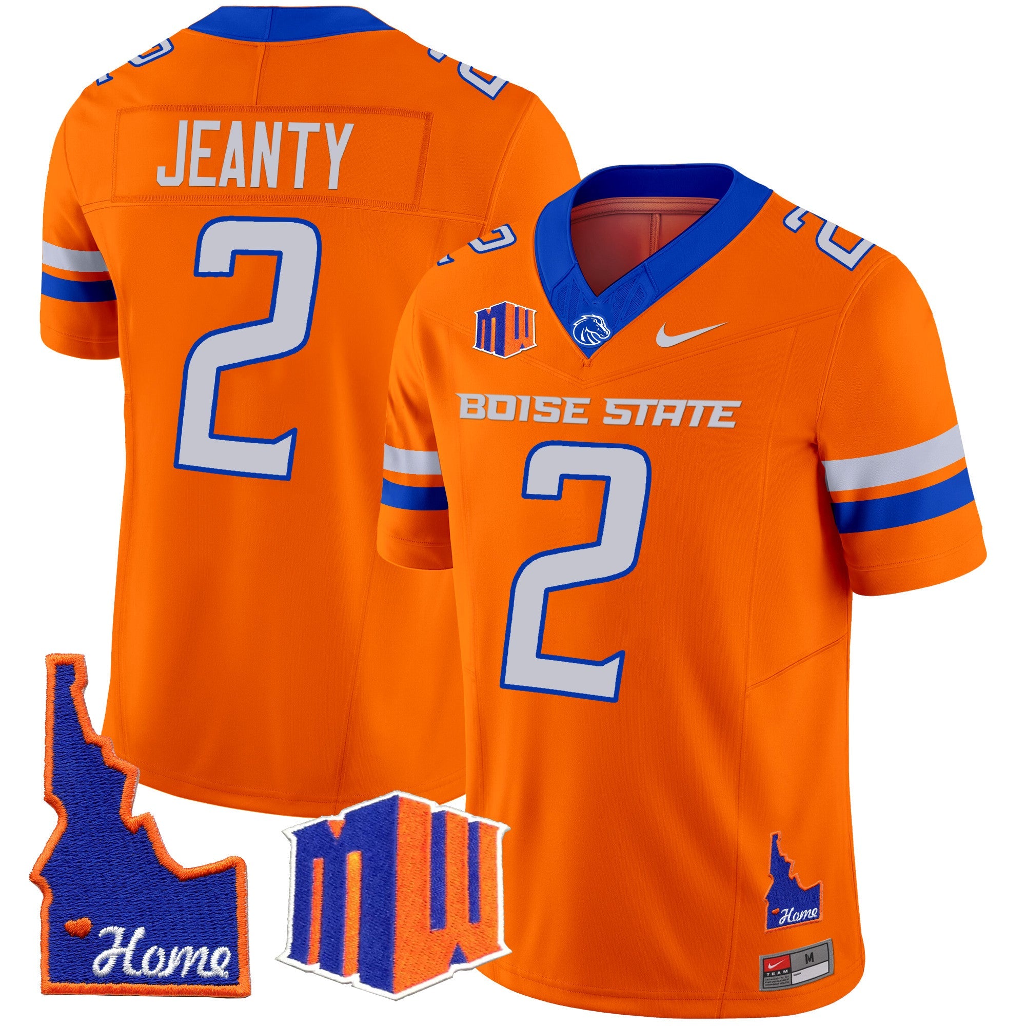 Boise State Broncos 2024 Home Patch Vapor Limited Jersey – All Stitched – Orange – Ashton Jeanty Jersey