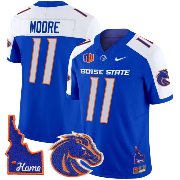 Boise State Broncos 2024 Home Patch Vapor Limited Jersey – All Stitched – Royal Alternate – Kellen Moore Jersey