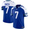 Seahawks Throwback & Gold Vapor Limited Jersey – All Stitched – Alternate – Geno Smith Jersey