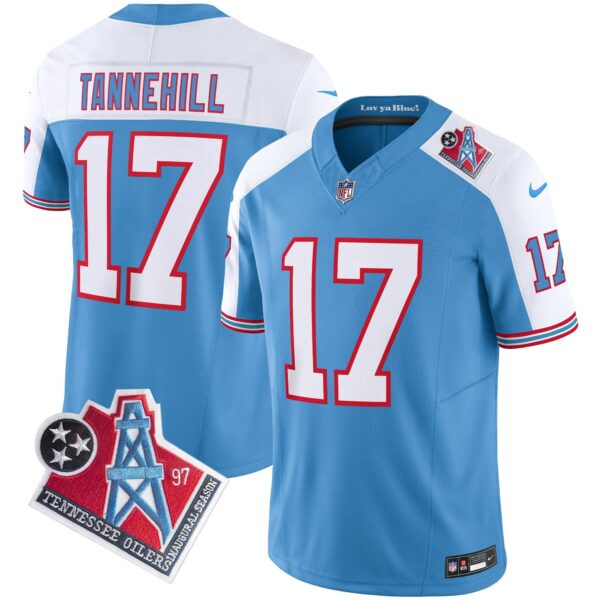 Titans 1997 Throwback Limited Vapor Jersey V2 – All Stitched – Alternate – Ryan Tannehill Jersey