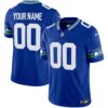 Seahawks Throwback & Gold Vapor Limited Custom Jersey – All Stitched – Royal Jersey