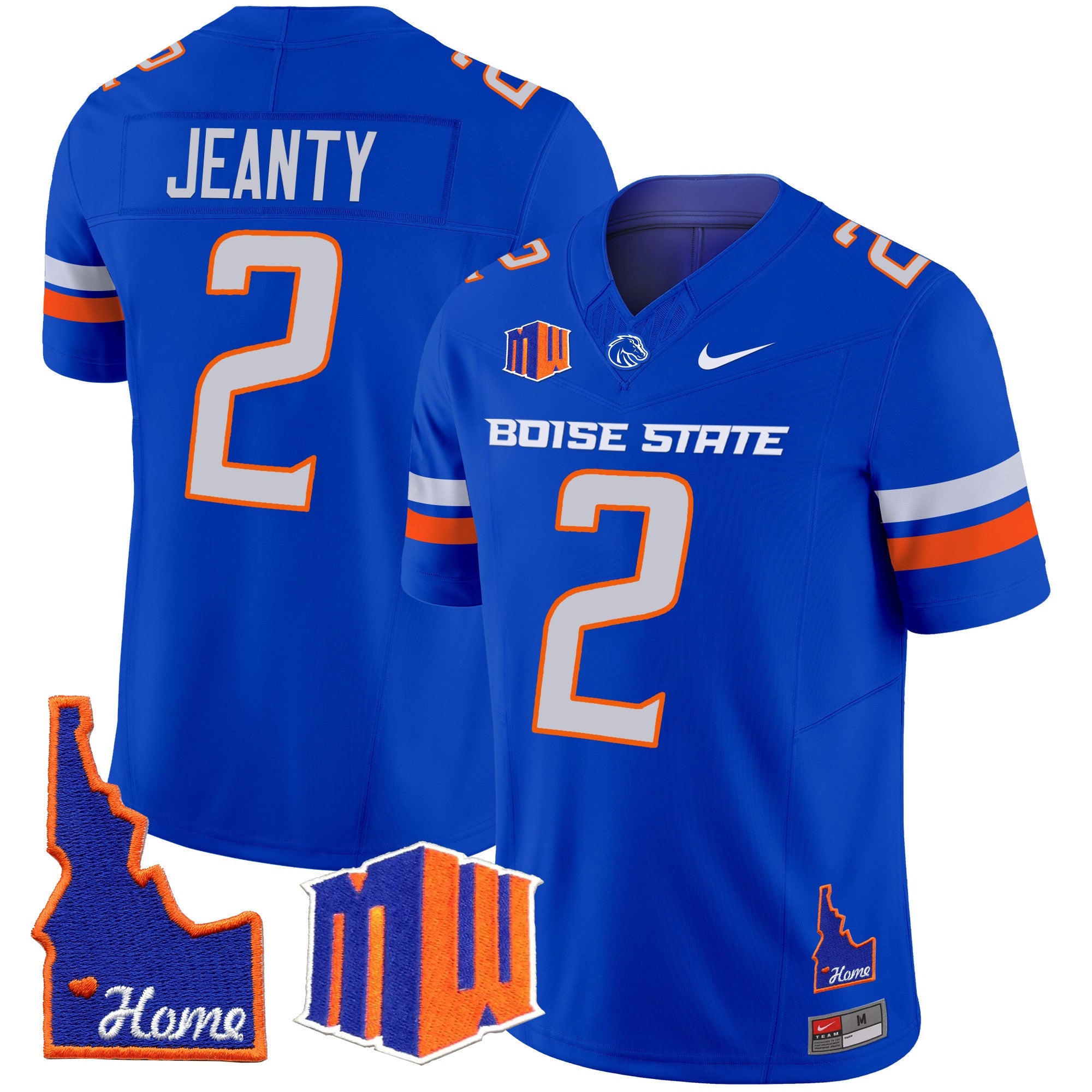 Boise State Broncos 2024 Home Patch Vapor Limited Jersey – All Stitched – Royal – Ashton Jeanty Jersey