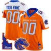 Boise State Broncos 2024 Home Patch Vapor Limited Custom Jersey – All Stitched – Orange Alternate Jersey