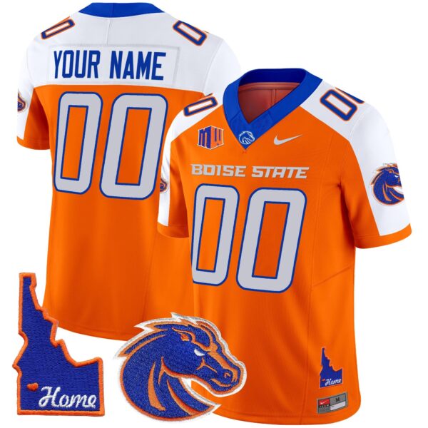 Boise State Broncos 2024 Home Patch Vapor Limited Custom Jersey – All Stitched – Orange Alternate Jersey