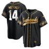 Seahawks Throwback & Gold Cool Base Jersey V2 – All Stitched – Black Limited – DK Metcalf Jersey