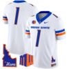 Boise State Broncos 2024 Home Patch Vapor Limited Jersey – All Stitched – White – #1 Team Jersey