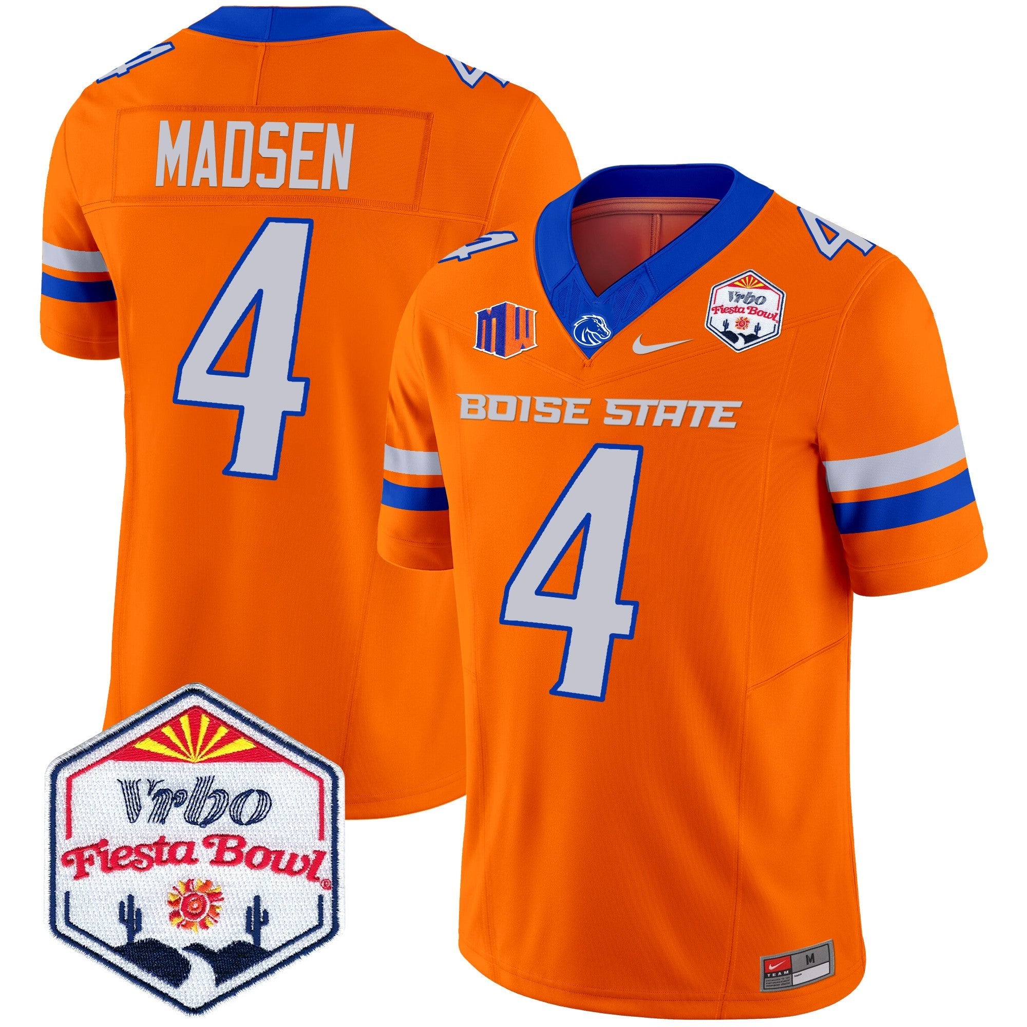 Boise State Broncos 2024 The Fiesta Bowl Patch Vapor Limited Jersey – All Stitched – Orange – Maddux Madsen Jersey