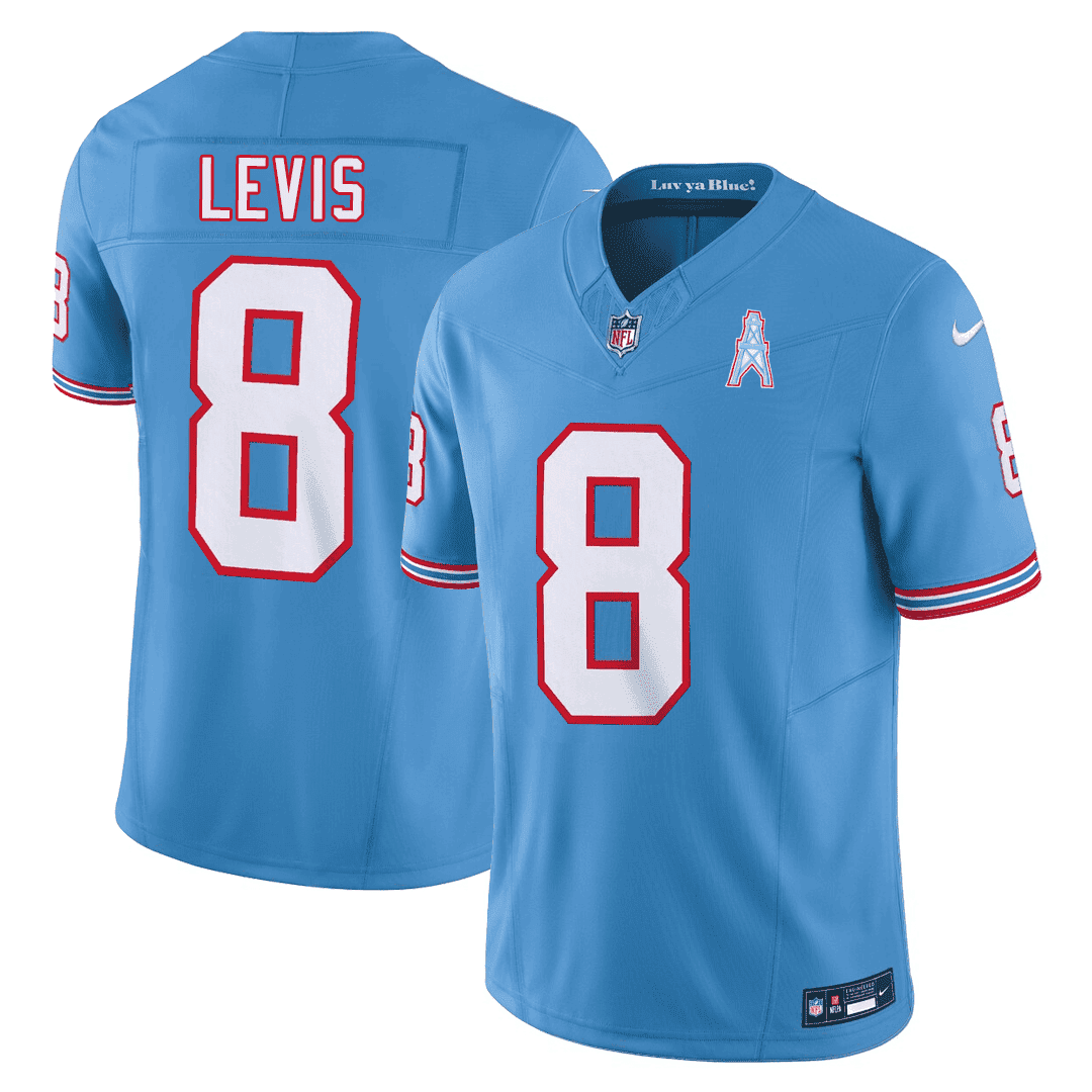 Tennessee Titans Throwback Jersey – All Stitched – Will Levis Jersey